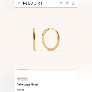 Mejuri Tube Large Hoops